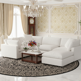 High quality off-white natural down sofa
