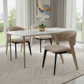Modern upholstered dining chairs-3
