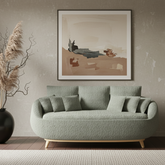 The Chenille Curved Loveseat-3