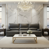 Premium Top-Grain Leather Power Reclining Sofa-1