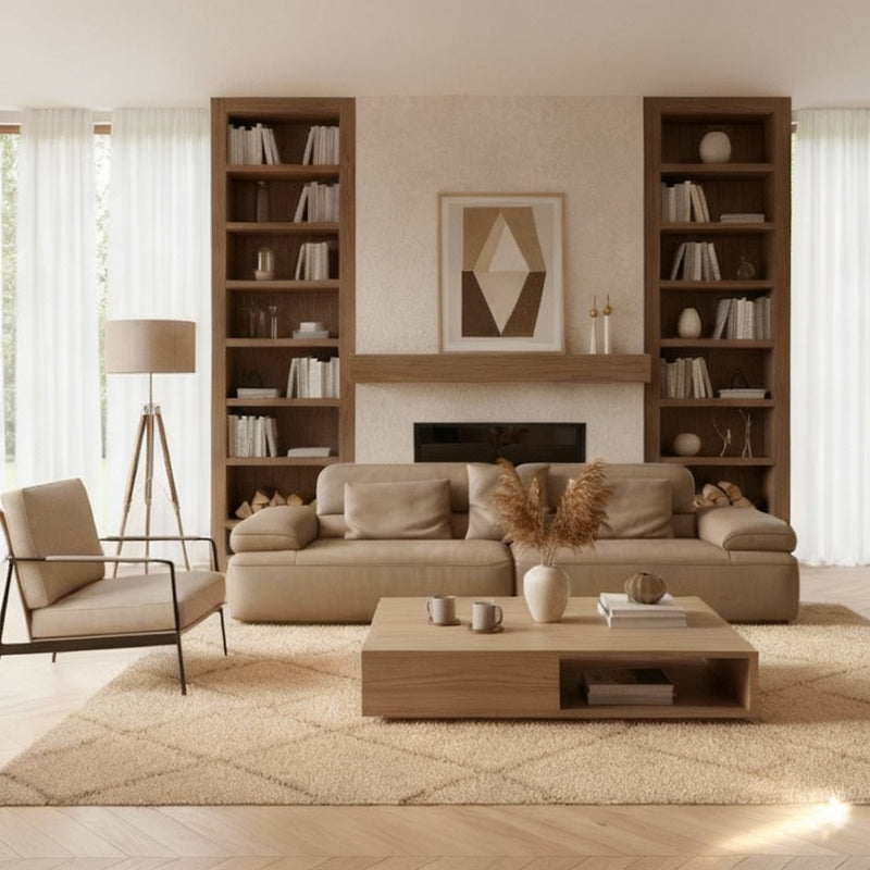 Ultra-Premium 4mm Full-Grain Saddle Leather Sofa